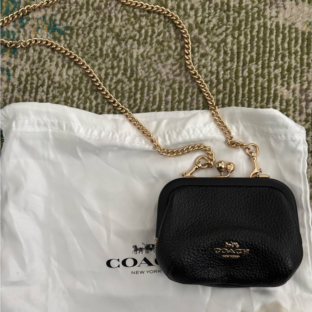 Coach Nora Kisslock Card Case - Black